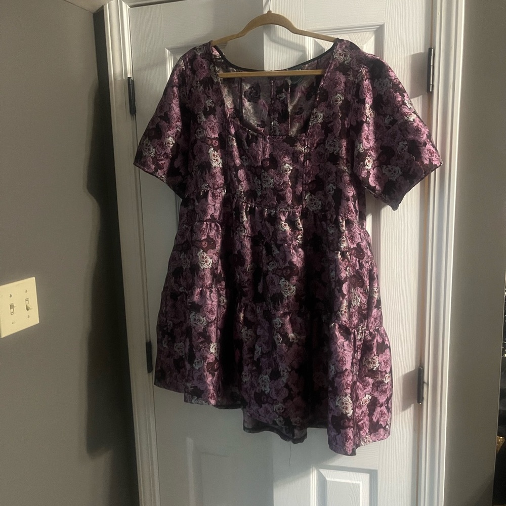 🌸MAJOR BRIDGERTON VIBES!🌸 Floral Brocade Mini Dress by Arula